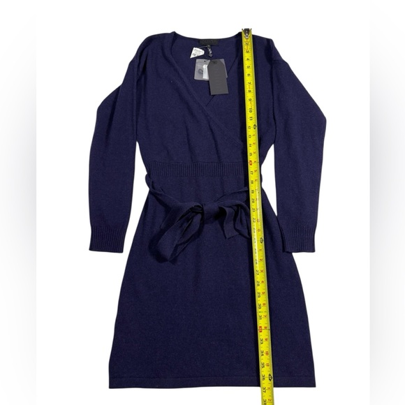 Quinn Sweater Dress Women’s Small Wool Cashmere Belted Long Sleeve Purple NWT - Picture 4 of 7
